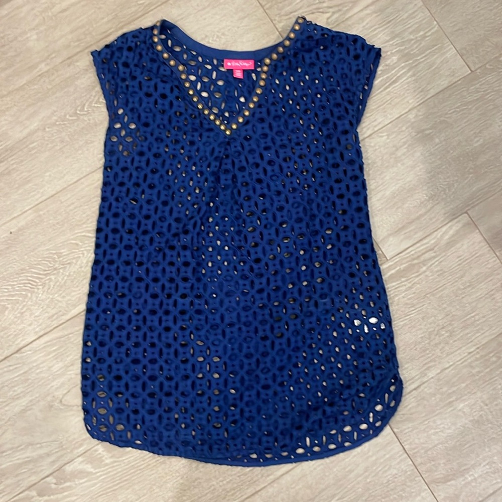 lily pulitzer for target blue beach cover up